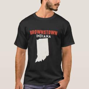 T-shirt Brownstown Indiana USA State America Travel Indian