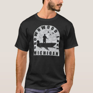 T-shirt Brownwood Lake Fishing Michigan