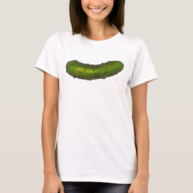 T-shirt Broyeur vert croustillant Kasher Dill Sour Picket  (Devant)