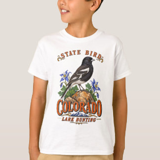T-shirt Bruant à tête noire oiseau de l'État du Colorado