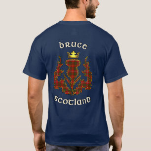 T-shirt Bruce Clan Badge & Tartan avec devise