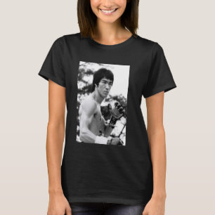 T-shirt Bruce Lee On Guard Poster vintage noir et blanc