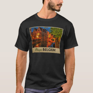 T-shirt Bruges Belgique La Nuit
