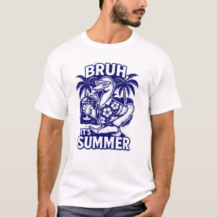 T-shirt Bruh C'est été drôle oie en Chemise Hawaiienne