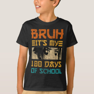 T-shirt Bruh C'Est Mes 100 Jours D'École Japon Kawaii Mang