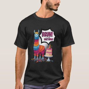 T-shirt Bruh C'est Mon Anniversaire Famille Pinata Lama Fê