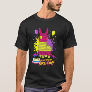 T-shirt Bruh C'est Mon Anniversaire Pinata Lama Fête Famil