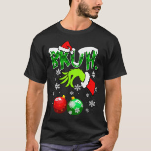 T-shirt Bruh Christmas Kids Xmas Ados Garçons Funny Christ