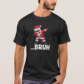T-shirt Bruh Dabbing Père Noël Funny Xmas Enfants Garçons