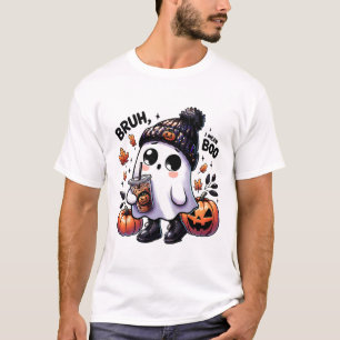 T-shirt Bruh Je Veux Dire Boo Drôle Ghost Jack-o'-lantern
