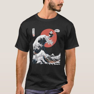 T-shirt Bruh La Grande Vague Kanagawa Drôle de Surfin Japo