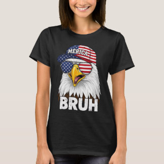T-shirt Bruh Quatrième 4ème Juillet Aigle Américain Patrio