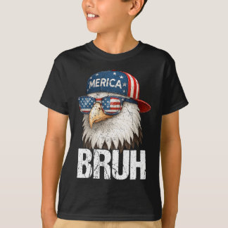 T-shirt Bruh Quatrième 4ème Juillet Aigle Américain Patrio