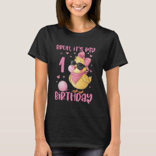 T-shirt Bruh Son 1Er Anniversaire Chick Cute Coquette Styl