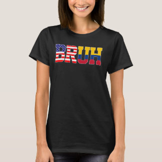 T-shirt Bruh USA Colombie Pays Drapeau Américain Colombien
