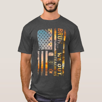 T-shirt Bruh We Outeachers Camping d'été Tongs fille