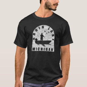 T-shirt Bruin Lake Fishing Michigan