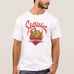 T-shirt brûlant de coeur de Seguida