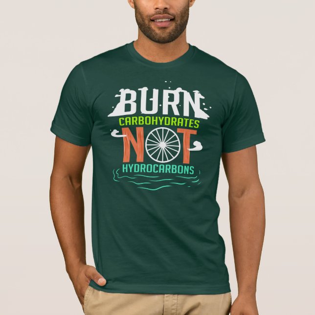 T-shirt Brûler les glucides et non les hydrocarbures Chang (Devant)