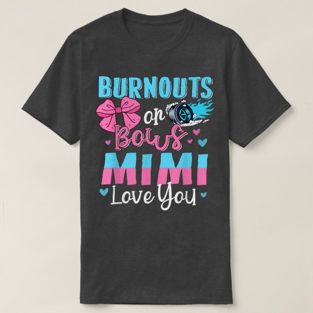 T-shirt Brûler Ou Bows Mimi Vous Aime Genre Révéler Gran (Design devant)