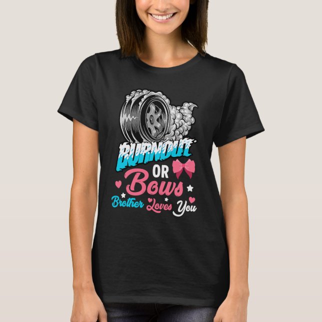 T-shirt Brûlure ou vaches sexe Révéler bébé Faire-part Br (Devant)
