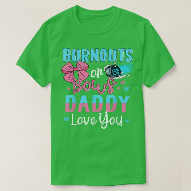 T-shirt Brûlures Ou Vaches Papa Vous Aime Genre Révéler T- (Design devant)