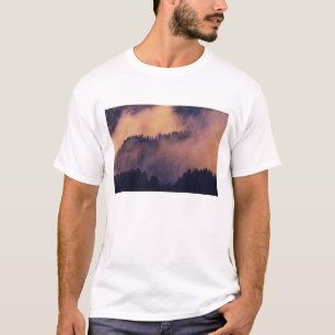 T-shirt Brume hivernal dans la vallée au coucher du soleil