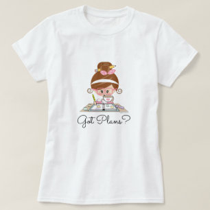 T-shirt Brune obtenue de fille de planificateur de plans