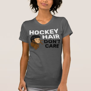 T-shirt Brunette Hockey Hair s'en fiche