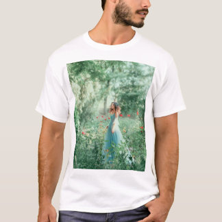 T-shirt Brunette Princess : Aquarelle de la forêt de fées