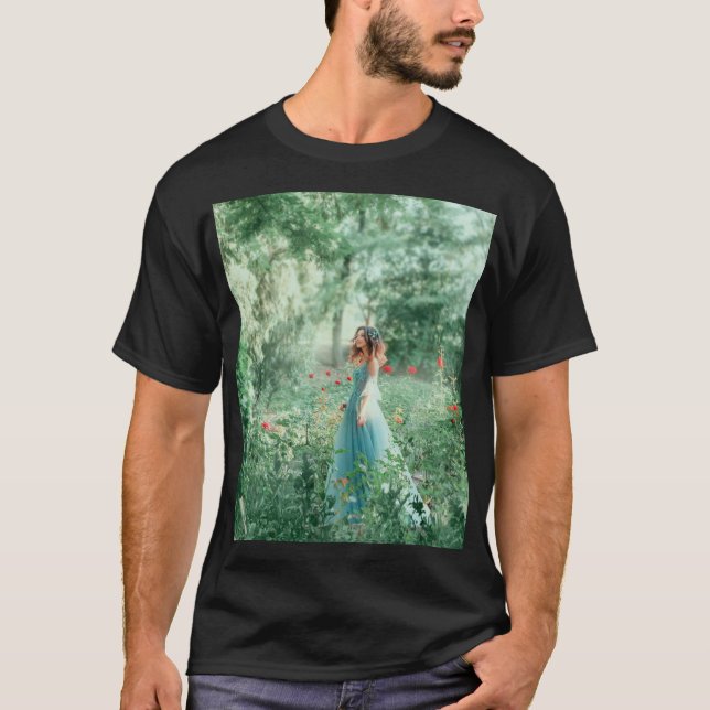 T-shirt Brunette Princess : Aquarelle de la forêt de fées (Devant)