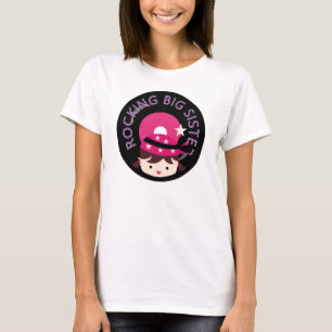 T-shirt Brunette Rocking Big Sister