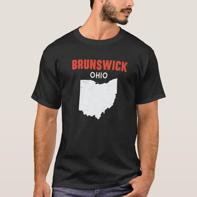T-shirt BRUNSWICK Ohio USA State America Travel Ohioan   (Devant)
