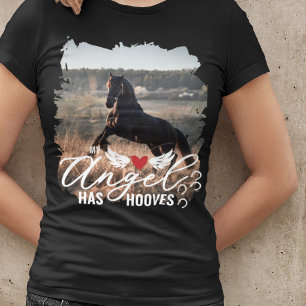 T-shirt Brushstroke Photo Angel Possède Hoves Horse Memori