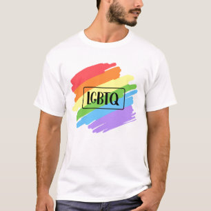 T-shirt Brushstrokes LGBTQ Arc-en-ciel
