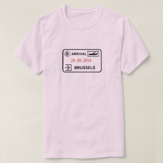 T-shirt Brussels airport passport stamp