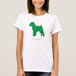 T - Shirt Brüssels Griffon (Grün angekoppelte