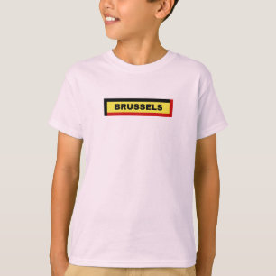 T-shirt Bruxelles en Belgique Drapeau couleurs