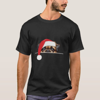 T-shirt Bruxelles Griffon Amoureux des chiens Funny Santa 