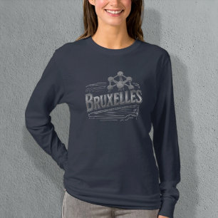 T-shirt Bruxelles Quantum Nostalgale femme à manches longu