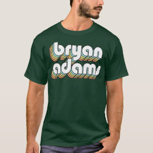 T-shirt Bryan Adams Retro Typographie arc-en-ciel style dé