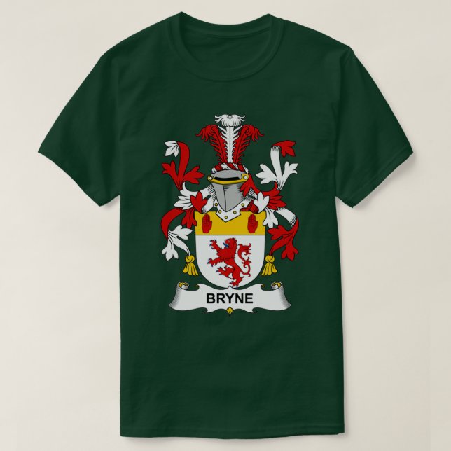 T-shirt Bryne Manteau d'armoiries Famille Crest (Design devant)