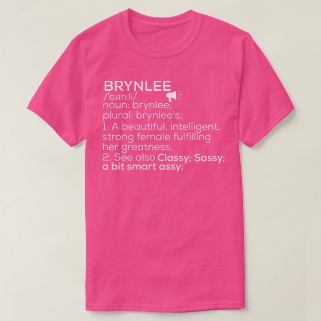 T-shirt Brynlee Nom Brynlee Définition Brynlee Femme Nam (Design devant)
