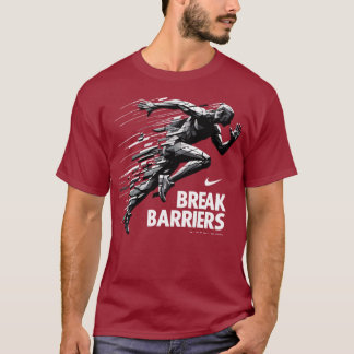 T-shirt bstract Runner Shattered Effect - Geometric Sport 