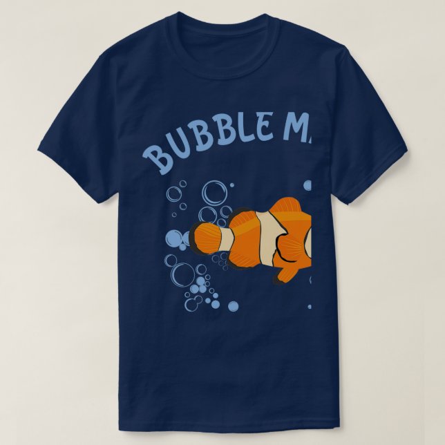 T-shirt Bubble Maker Aquarium Hobbyist Clowfish (Design devant)