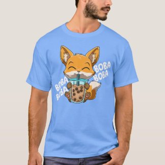 T-shirt Bubble Tea Fox Funny Boba Tea 439