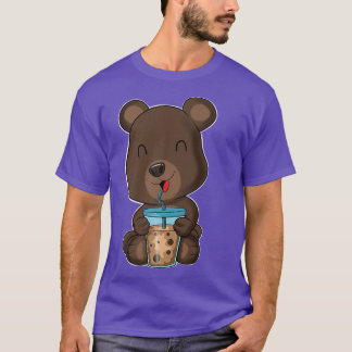 T-shirt Bubble Tea Kawaii Bear I Boba Tea Otaku Bear Premi