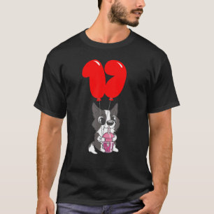T-shirt Bubble Tea Puppy 17th Birthday Kids Balloon Pa