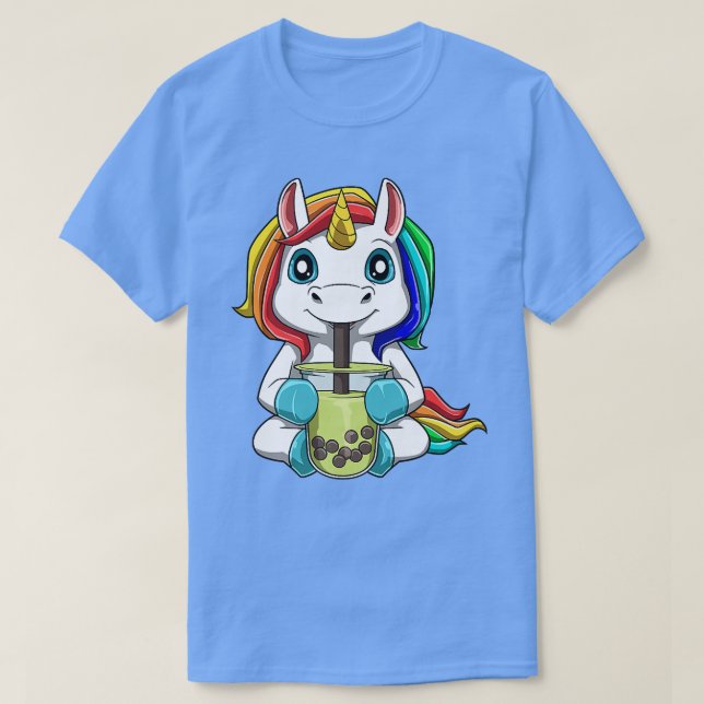 T-shirt Bubble Tea Unicorn Boba Tea 528 (Design devant)