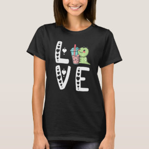T-shirt Bubble Thé Dinosaures Cute Boba Thé Dino Douce Dra
